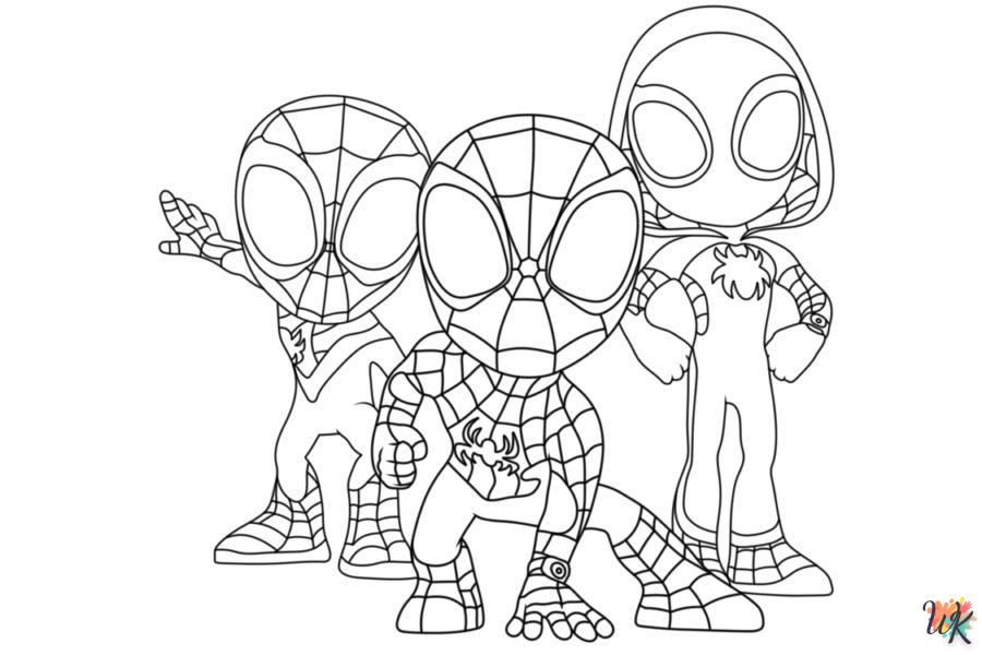 coloriage Ghost Spider  enfant 3 ans a imprimer