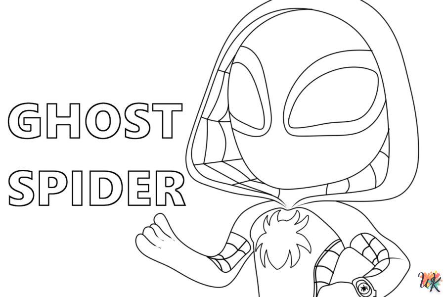 coloriage Ghost Spider  pour enfant de 7 ans