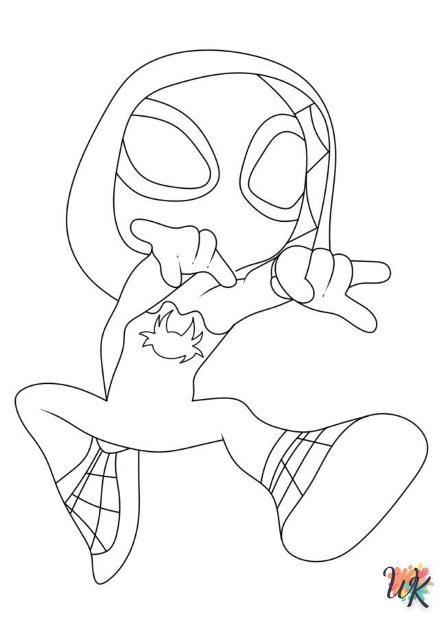 coloriage Ghost Spider  à imprimer pour enfant de 2 ans