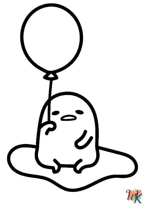 coloriage Gudetama  enfant a imprimer