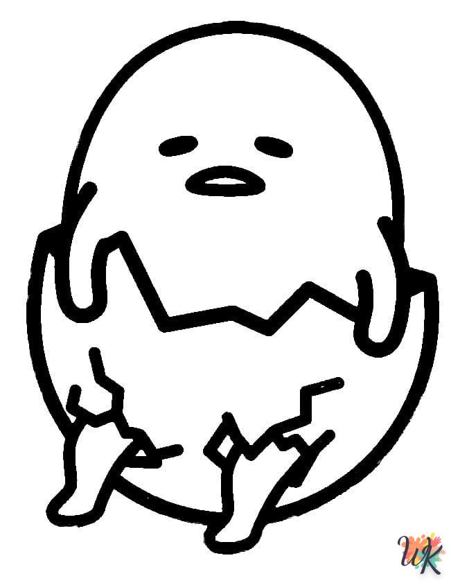 coloriage Gudetama  pour enfant gratuit 1