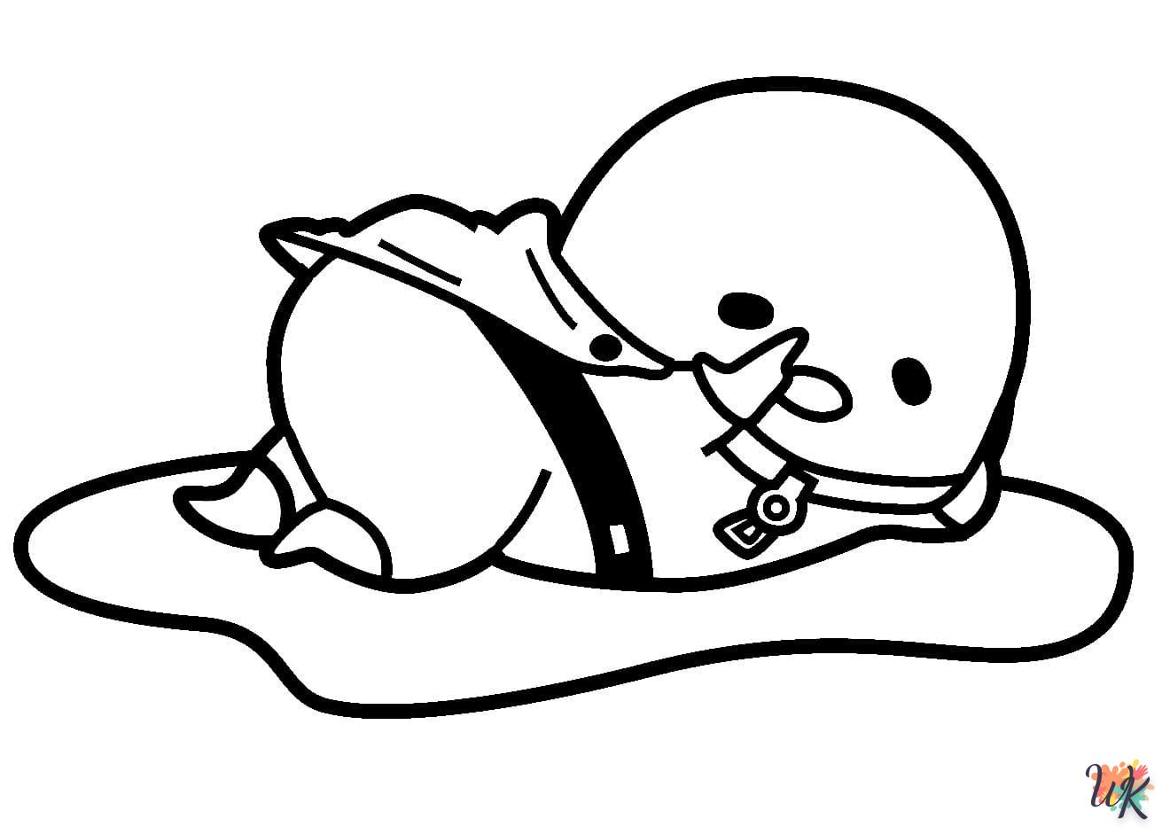 coloriage Gudetama  pour enfant de à imprimer 1