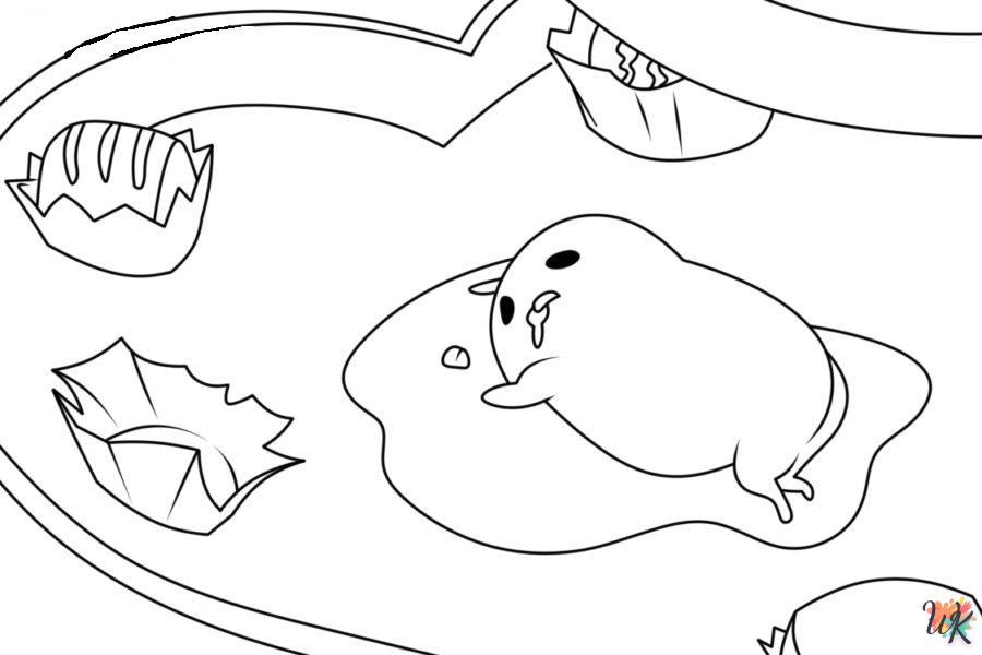 coloriage Gudetama  pour lutter contre le stress