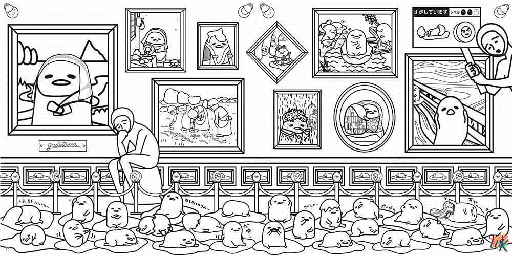 coloriage Gudetama  pour enfant a imprimer