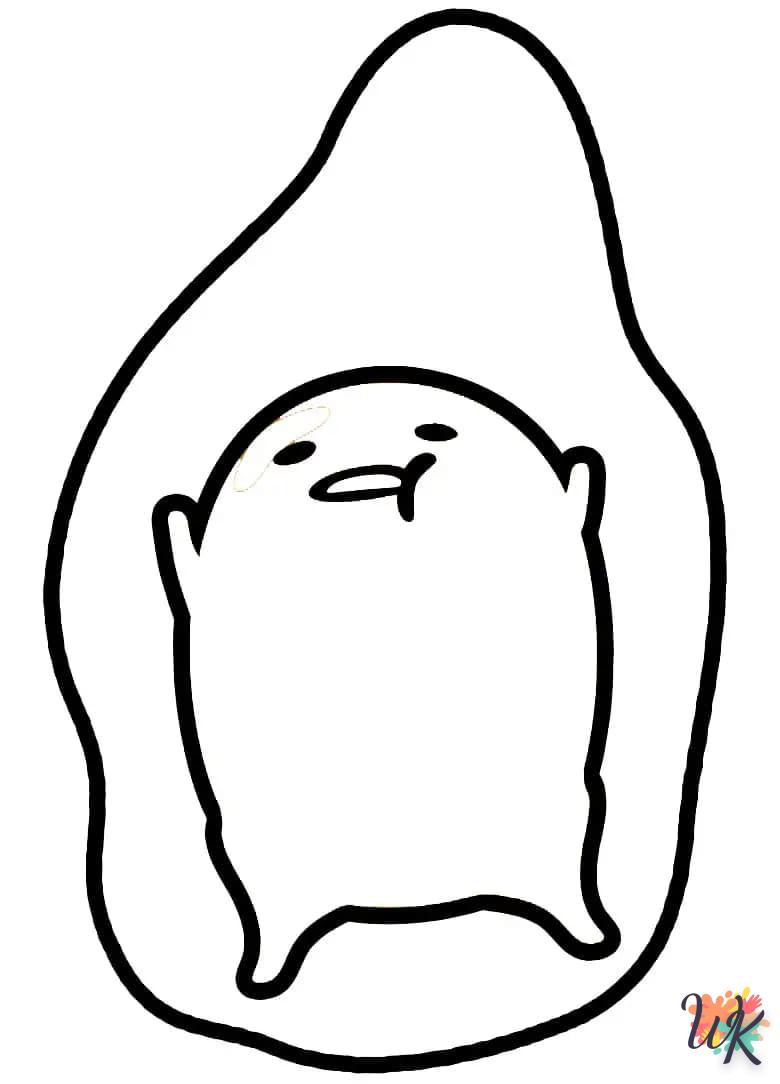 image pour coloriage Gudetama  enfant