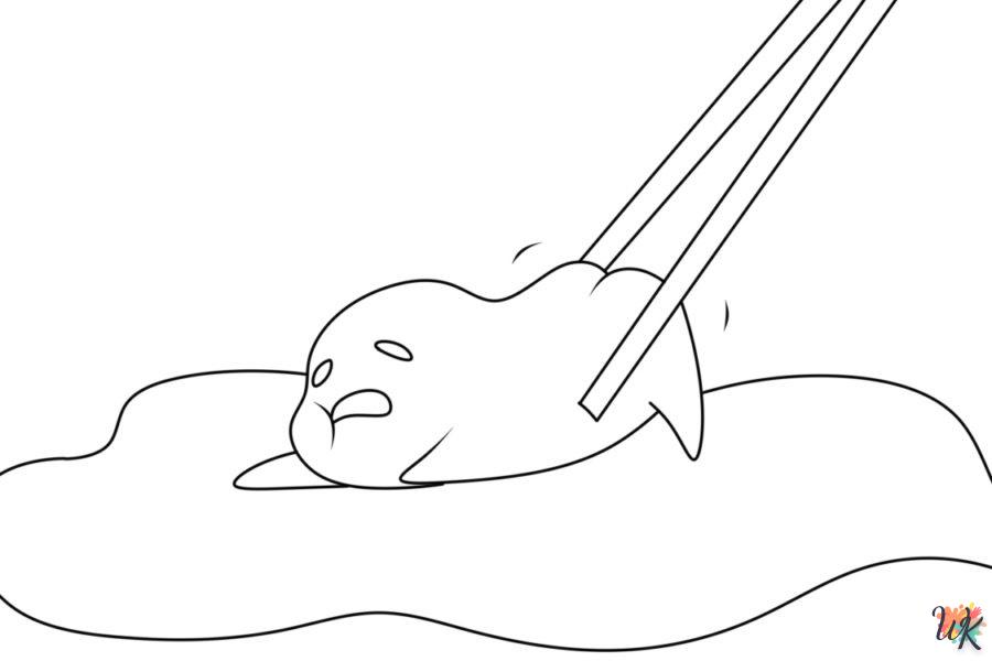 coloriage Gudetama  à imprimer pour enfant de 4 ans