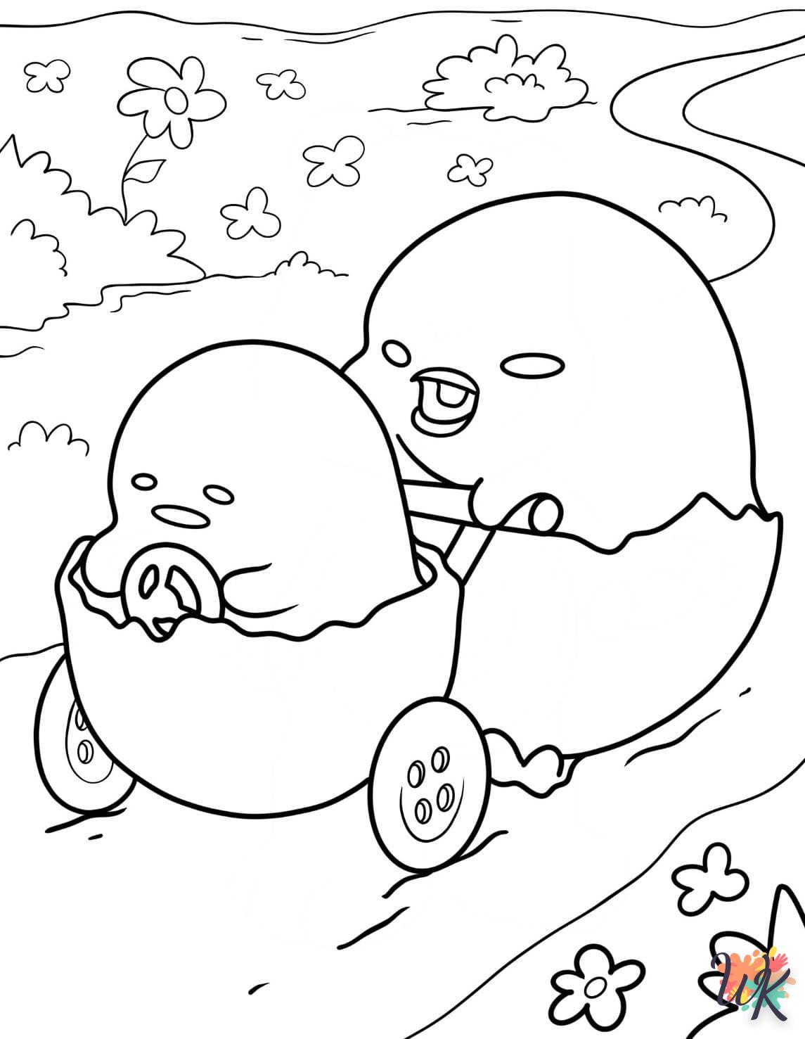 image pour coloriage Gudetama  enfant