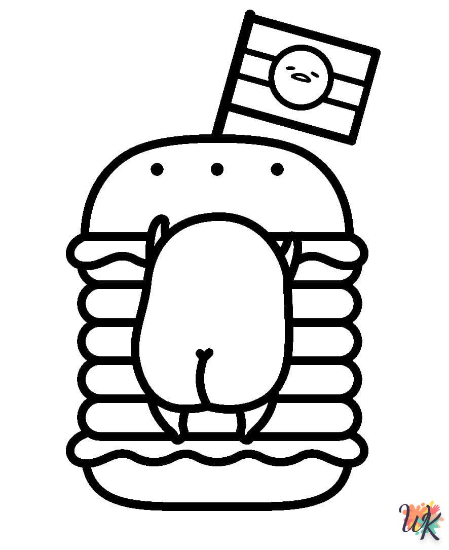 imprimer coloriage Gudetama  gratuit