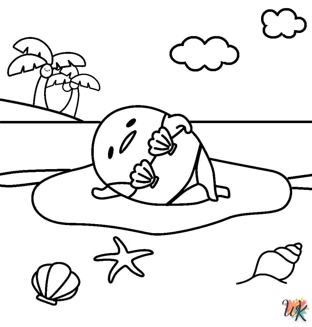 coloriage Gudetama  pour enfant de 10 ans 1