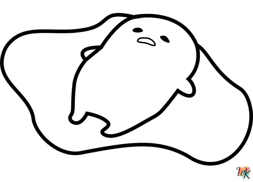 coloriage Gudetama  à imprimer pdf gratuit 1