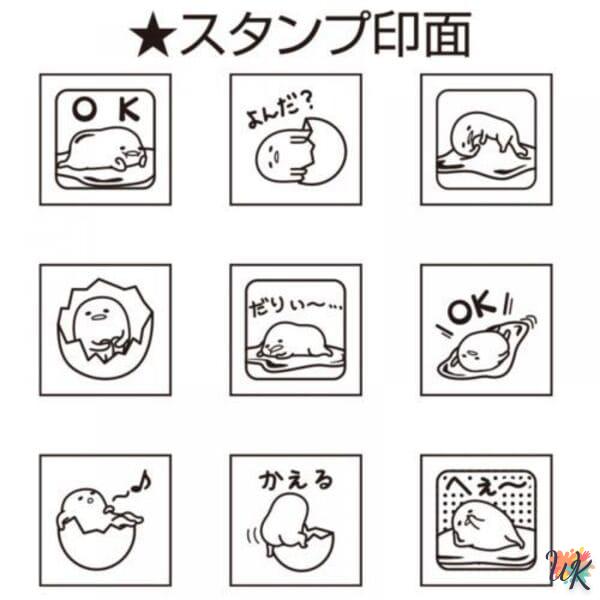 coloriage Gudetama  en ligne maternelle