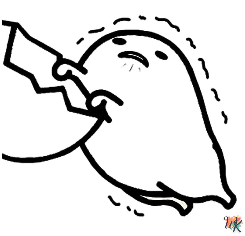 coloriage Gudetama  et apprentissage