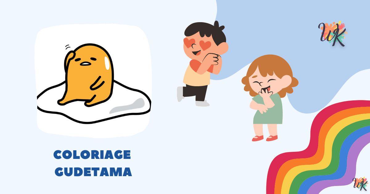 Kleurplaat Gudetama – Het meest luie ei ter wereld