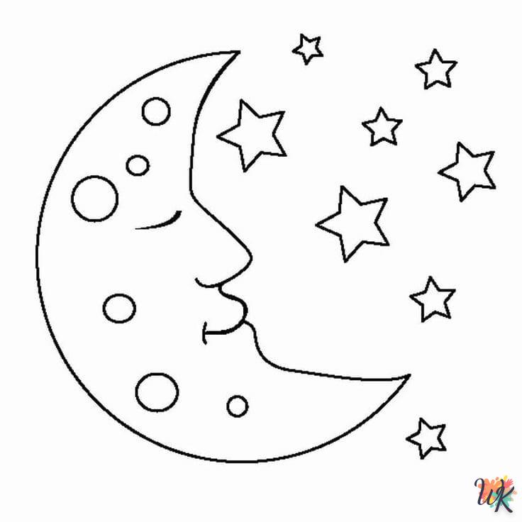 coloriage Lune  pour enfant de 6 ans