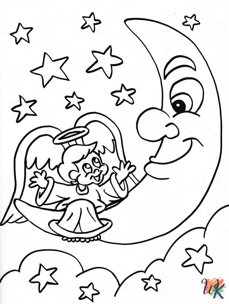 coloriage Lune  pour enfant de 7 ans