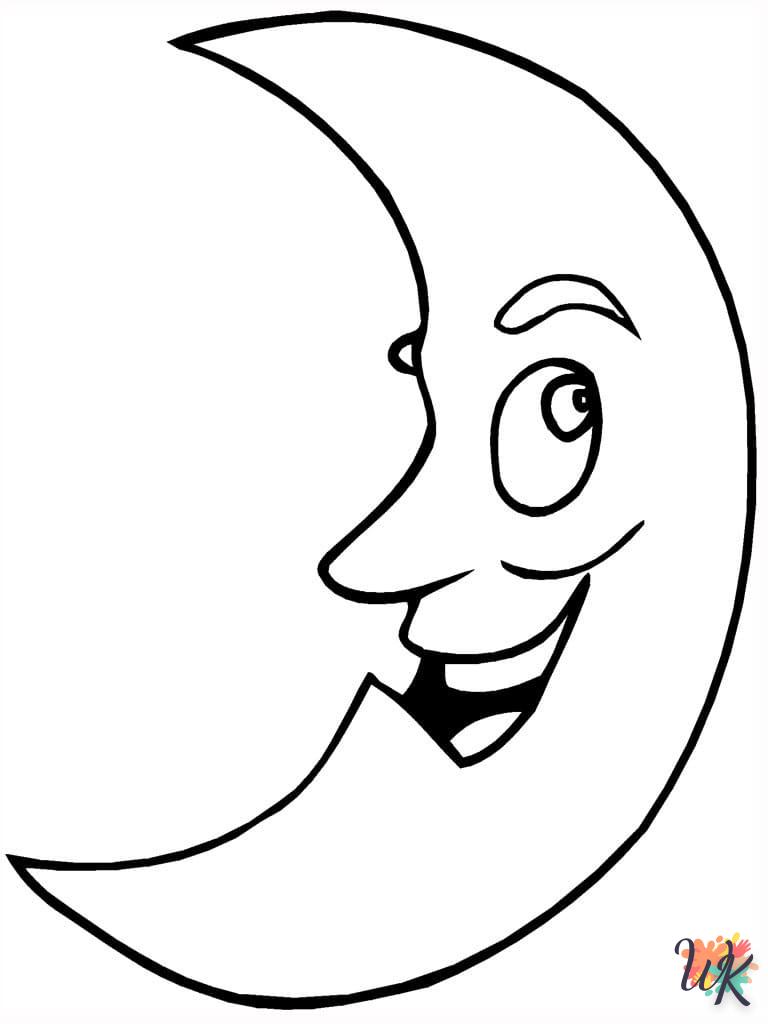 coloriage Lune  a colorier en ligne gratuitement