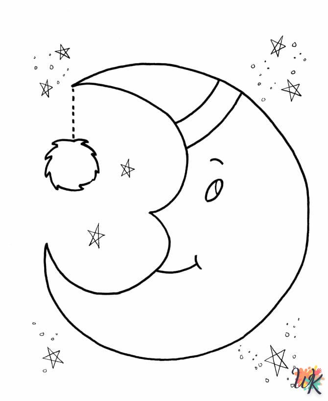 coloriage Lune  pour enfant a imprimer