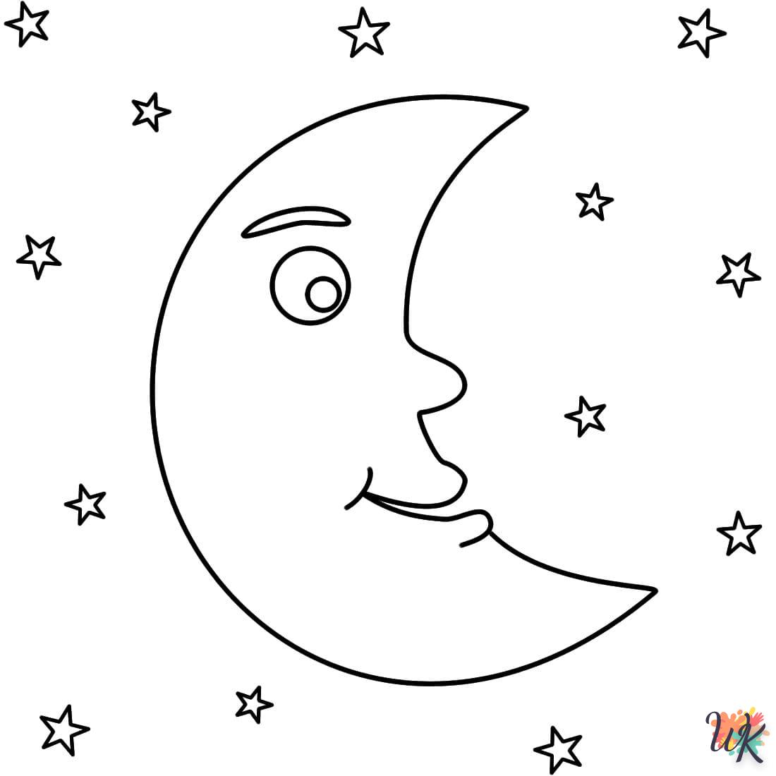 à imprimer coloriage Lune