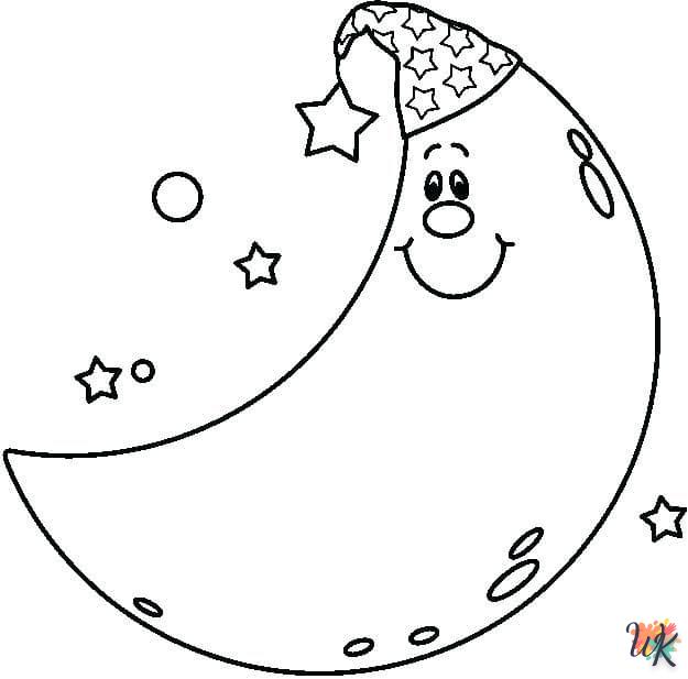 coloriage Lune  a imprimer enfant 5 ans