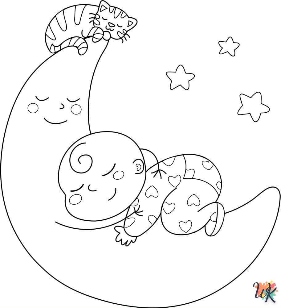 coloriage Lune  en ligne gratuit pour 12 ans