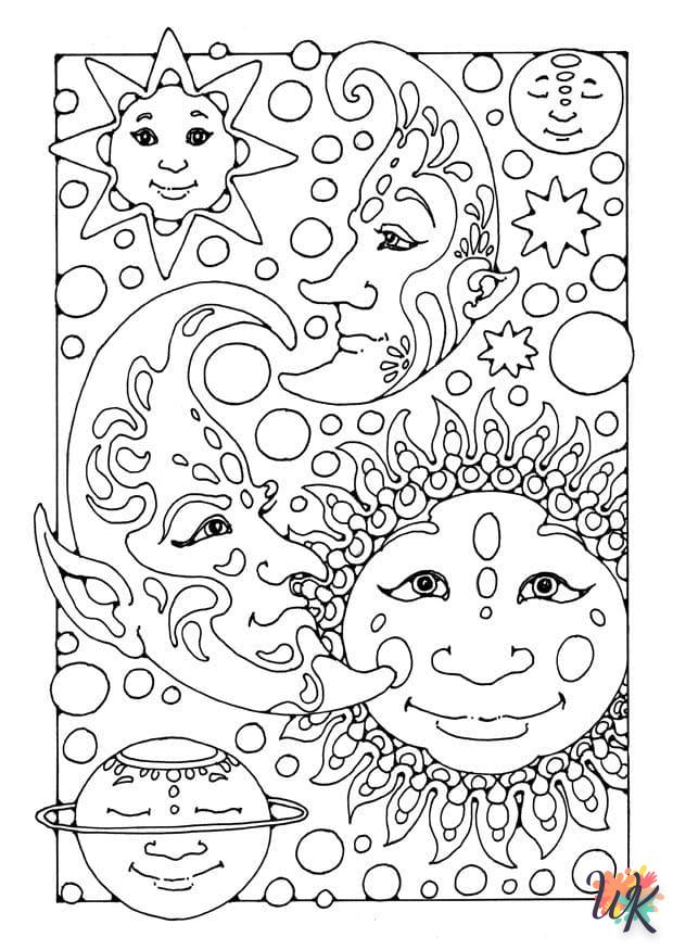 coloriage Lune  pour enfant gratuit