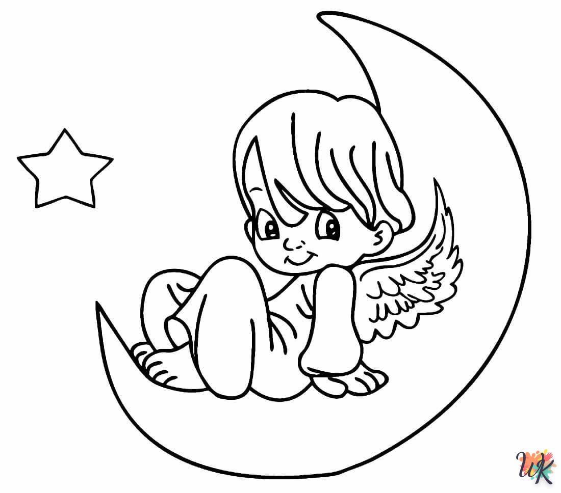 coloriage Lune  à imprimer gratuit 1