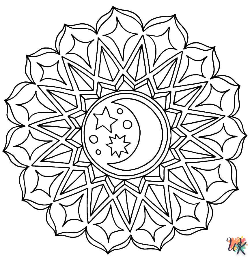 coloriage Lune  à imprimer pour enfant de 10 ans