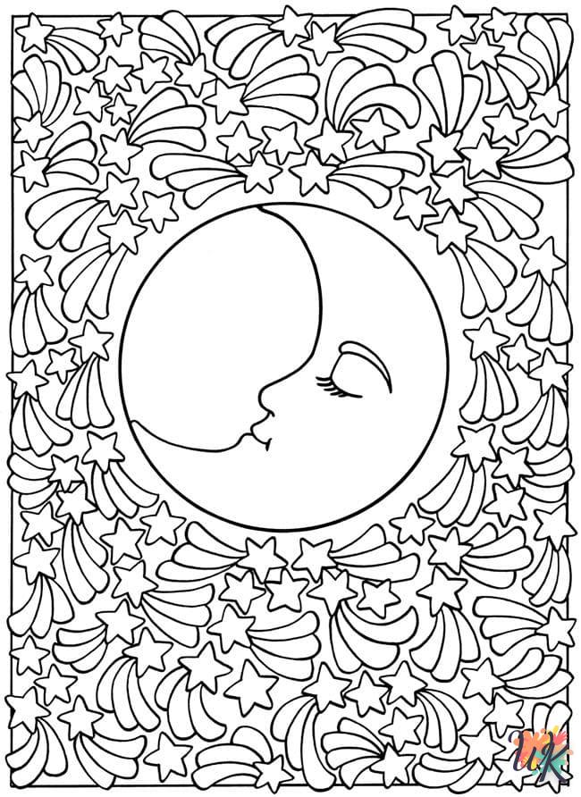 coloriage Lune  sonic en ligne gratuit à imprimer