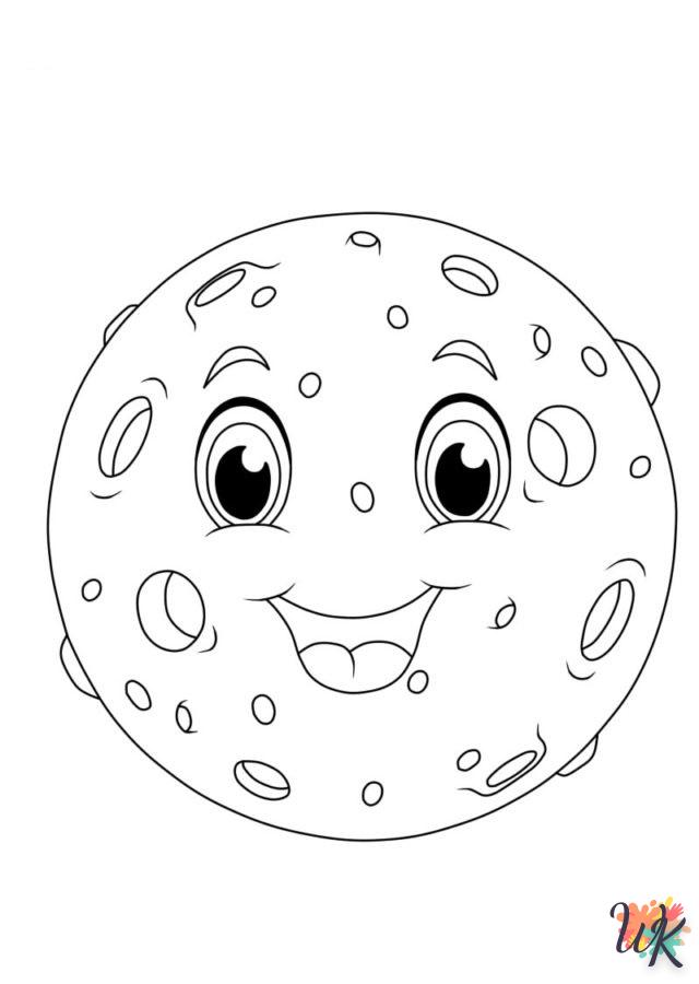 coloriage Lune  gratuit