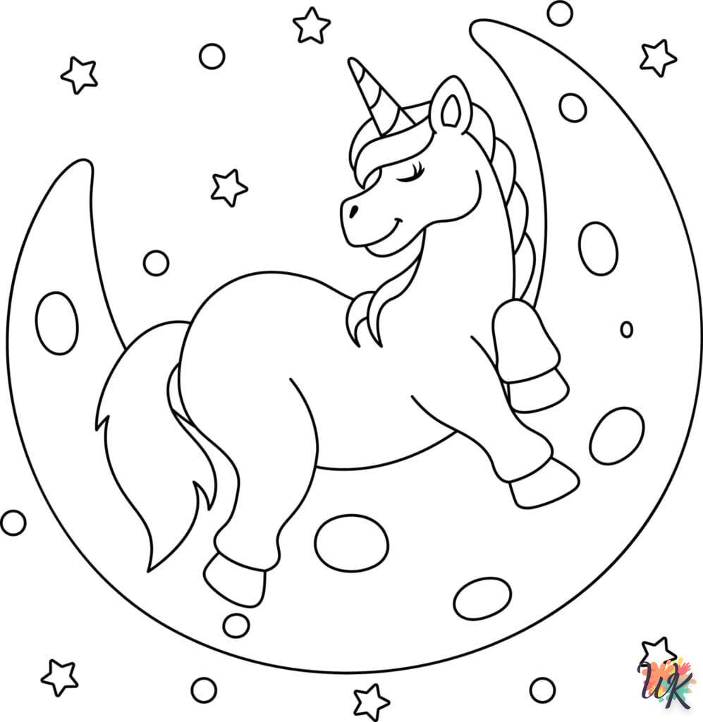 coloriage Lune  bebe à imprimer