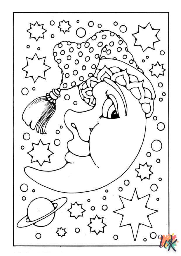 coloriage Lune  en ligne adulte gratuit