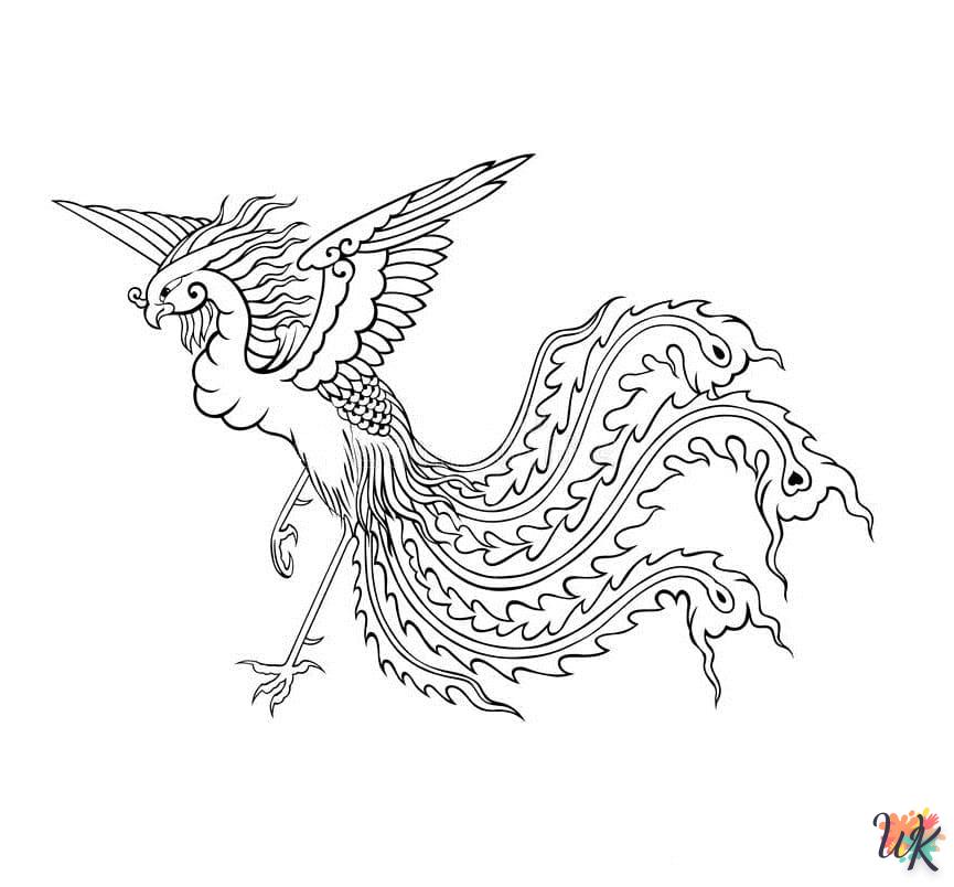 coloriage Phénix  pour enfants à imprimer