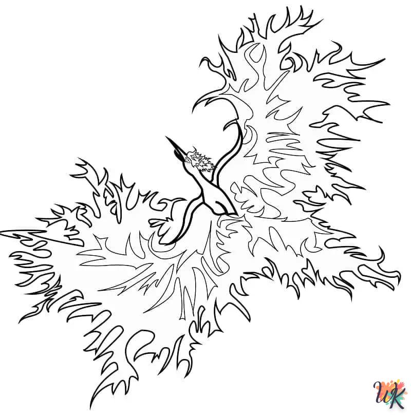 coloriage Phénix  gratuit en ligne 1