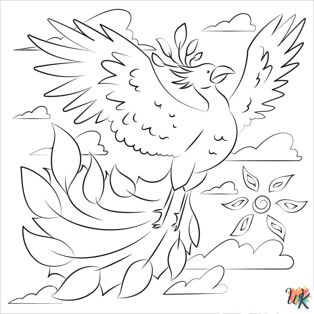 coloriage Phénix  en ligne pour bebe de 2 ans