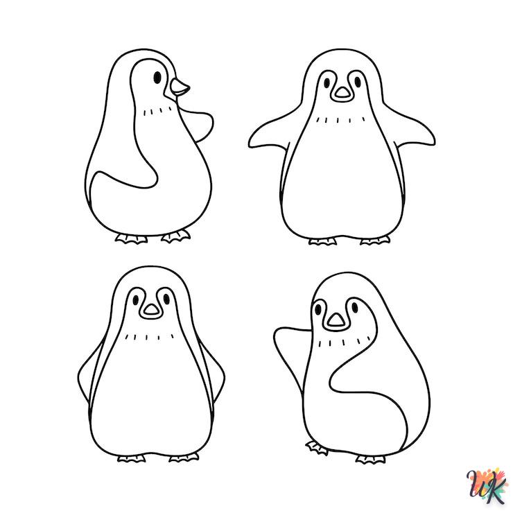 coloriage Pingouin  pour enfant de 5 ans