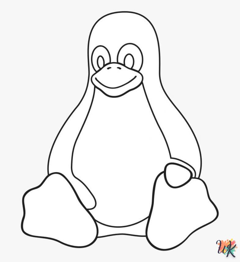 coloriage Pingouin  a imprimer pour enfant de 4 ans 1