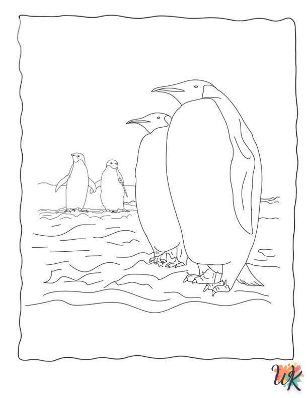 coloriage Pingouin  7 ans en ligne gratuit à imprimer