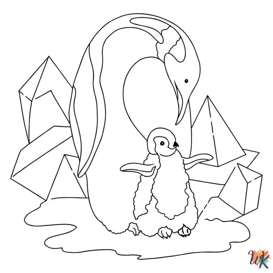 coloriage Pingouin  bebe à imprimer gratuit 1