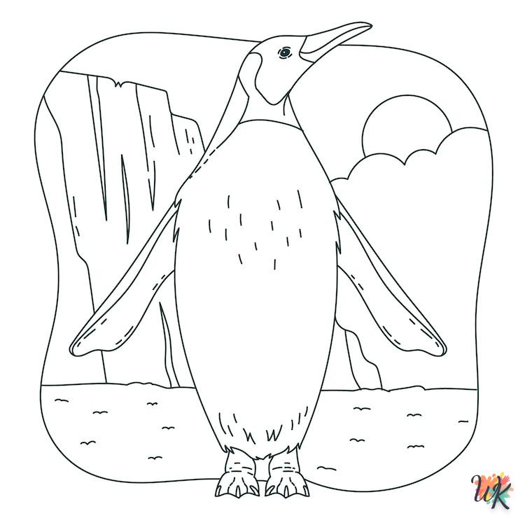 coloriage Pingouin  sonic en ligne gratuit à imprimer