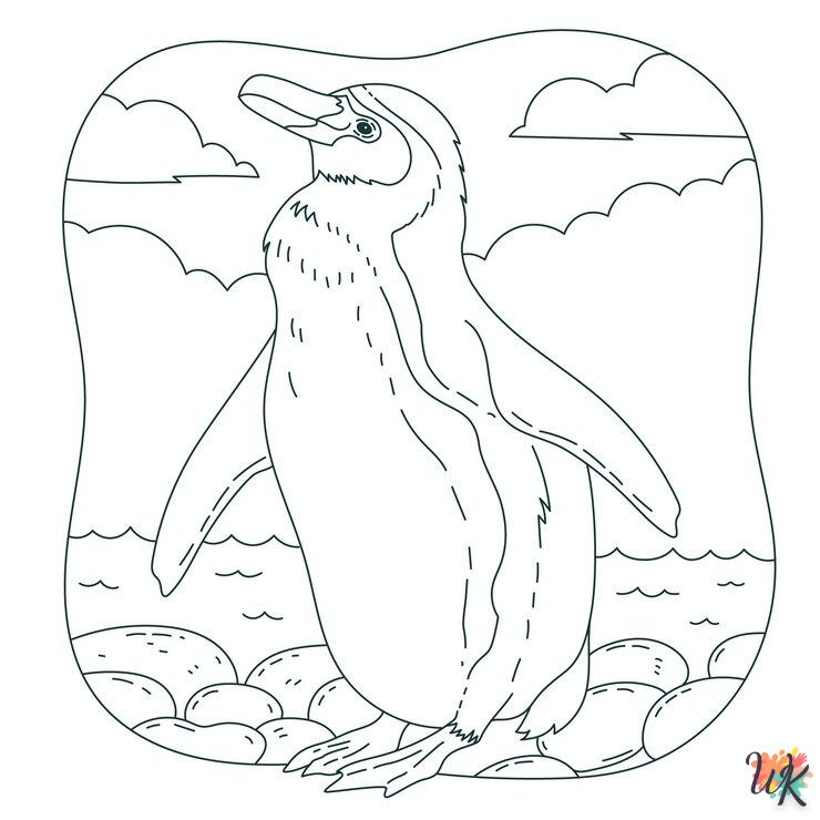 coloriage Pingouin  bebe animaux a imprimer gratuit
