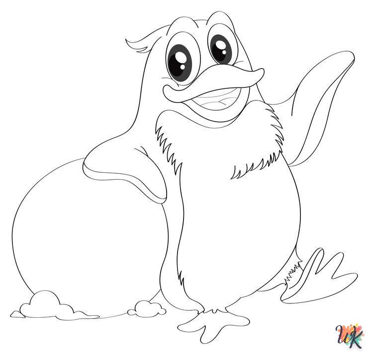 coloriage Pingouin  enfant 6 ans à imprimer
