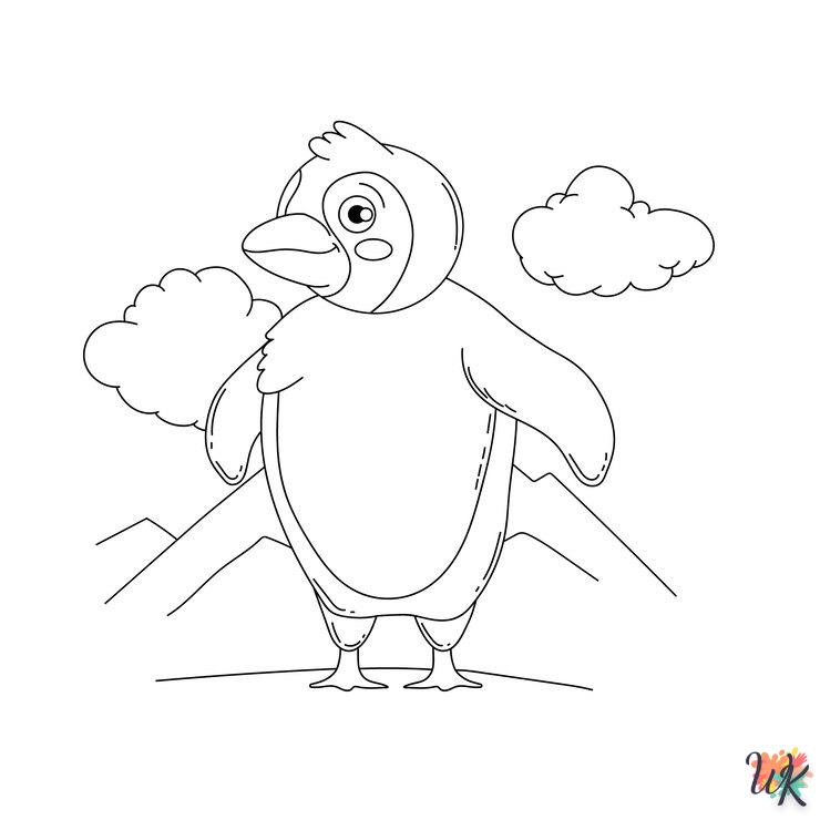 coloriage Pingouin  à imprimer pour enfant de 3 ans