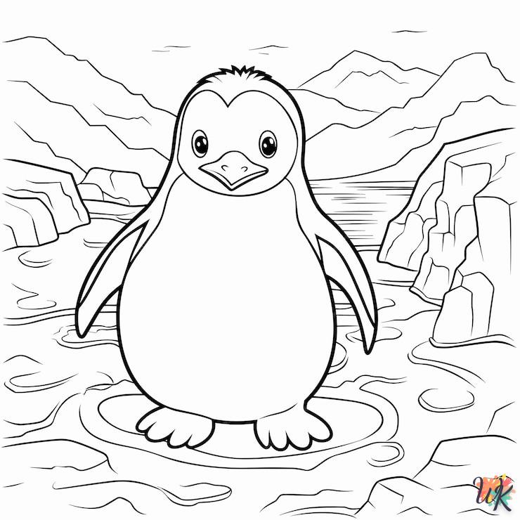 coloriage Pingouin  enfant à imprimer gratuit 2