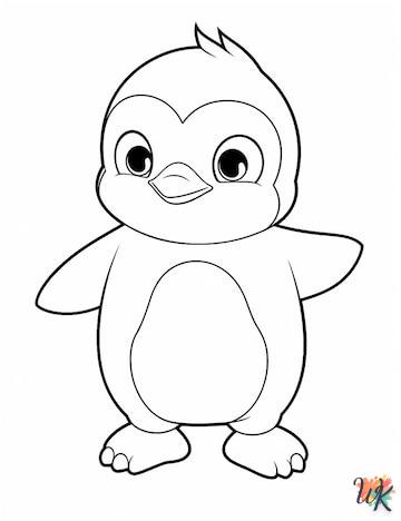 coloriage Pingouin  à imprimer pdf 1