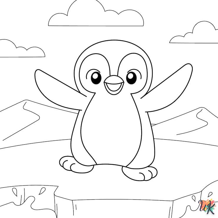 coloriage Pingouin  à imprimer pour enfant de 12 ans
