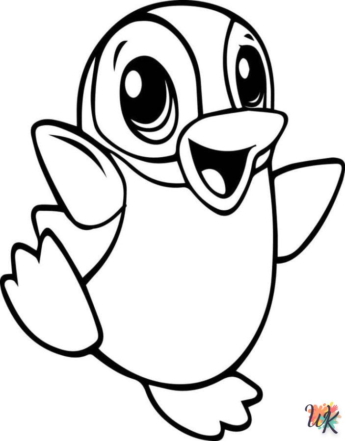 coloriage Pingouin  bebe animaux a imprimer gratuit 1