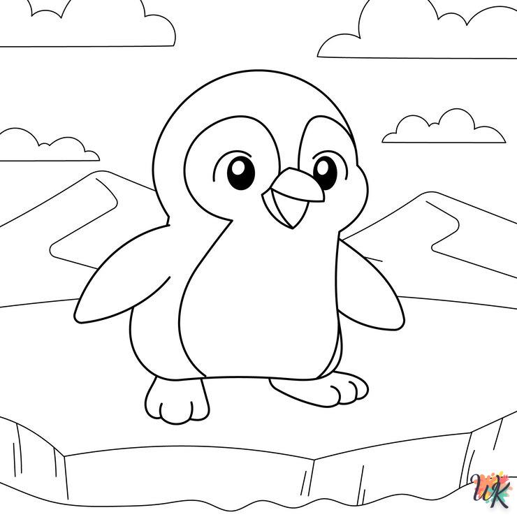 coloriage Pingouin  enfant 6 ans à imprimer