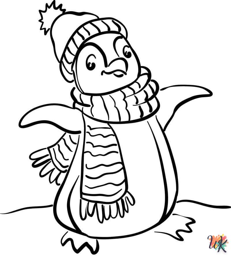 coloriage Pingouin  pour enfant gratuit