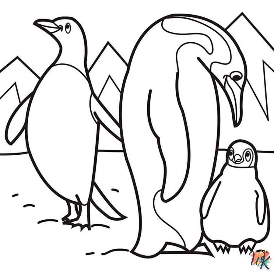 coloriage Pingouin  à imprimer pdf gratuit 1