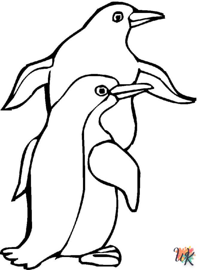 coloriage Pingouin  à imprimer pour enfant de 8 ans